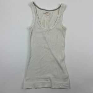 So Tank Top Girls Medium Round Neck White